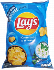 ЧИПСЫ LAYS 70Г СМЕТАНА ЗЕЛЕНЬ(25)
