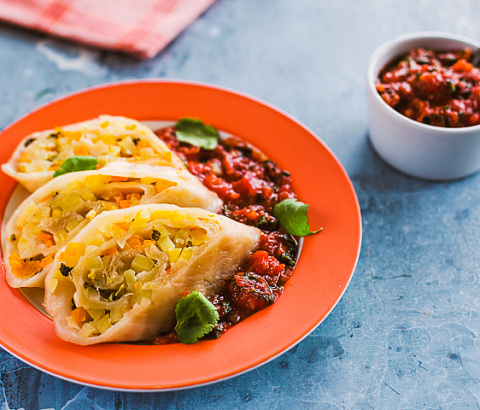 Ханум с картофелем и тыквой