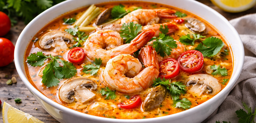 Том Ям с креветками