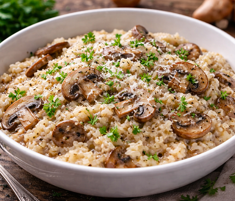 Сливочное ризотто с грибами