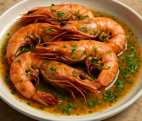 Креветки с хересом