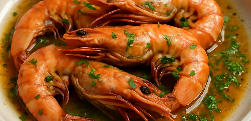 Креветки с хересом