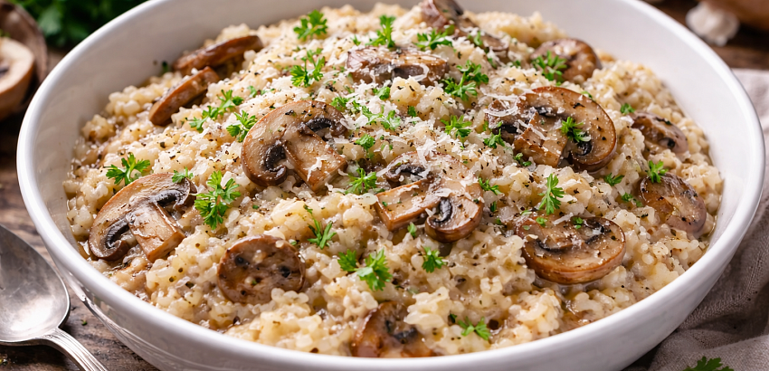 Сливочное ризотто с грибами